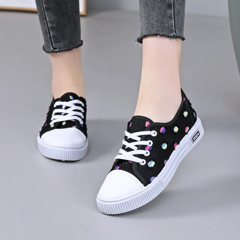 2025 Womens Canvas Sneakers  Breathable & Stylish Flat Board Shoes for Casual & Sporty Looks | Fashionable Low-Top Comfort Shoes