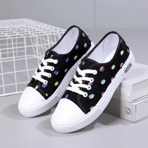 2025 Womens Canvas Sneakers  Breathable & Stylish Flat Board Shoes for Casual & Sporty Looks | Fashionable Low-Top Comfort Shoes