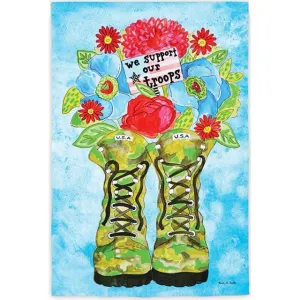 28x40 in Patriotic Boots Suede Banner