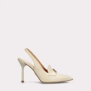 ABA 15 IVORY LEATHER SANDALS