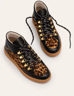 Anita Trainers-Black/Tan Leopard