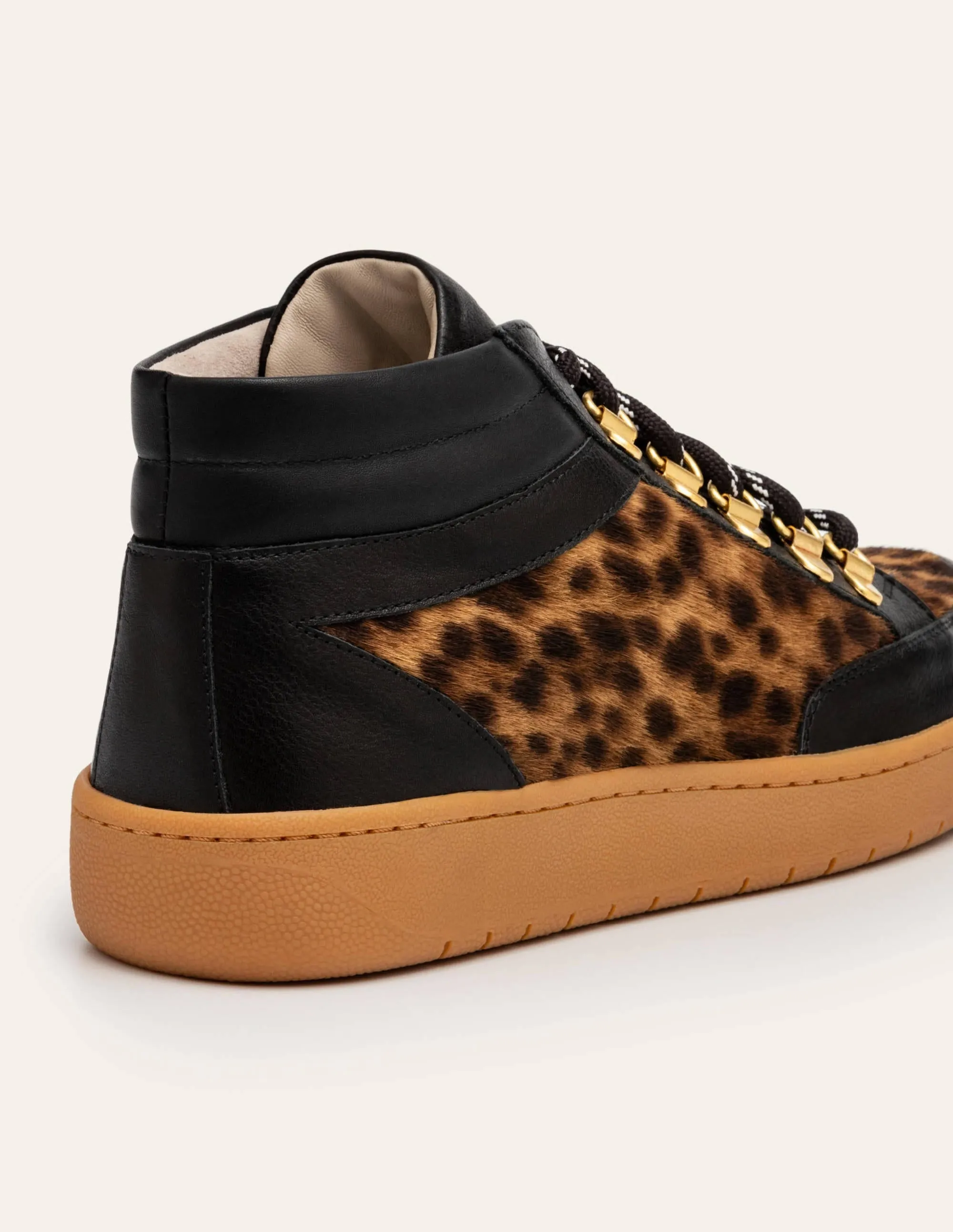Anita Trainers-Black/Tan Leopard