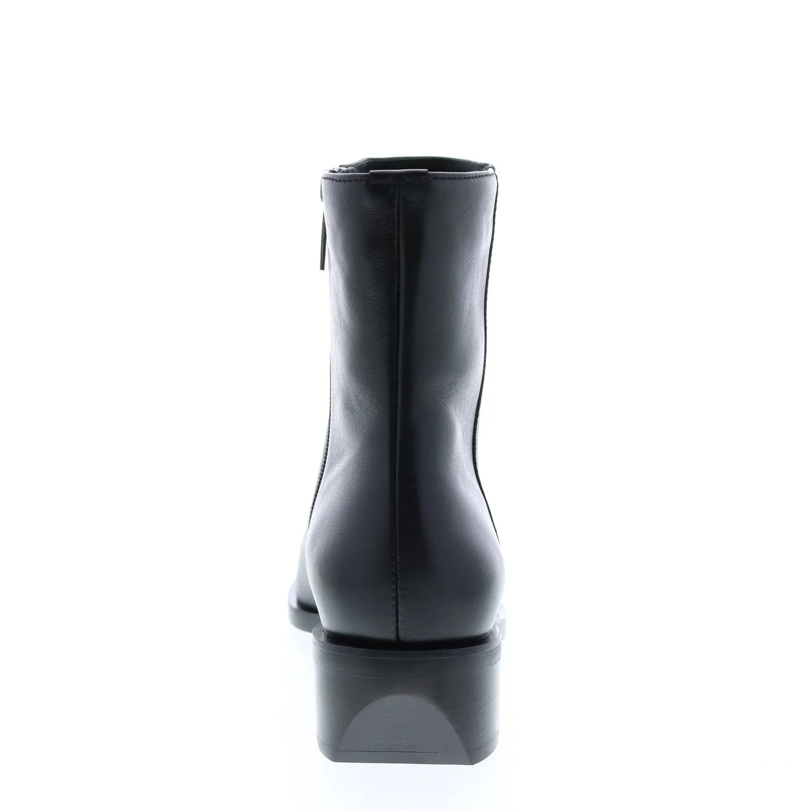 Aquatalia Gwenyth Calf 34L3560-BLK Womens Black Leather Zipper Ankle & Booties Boots
