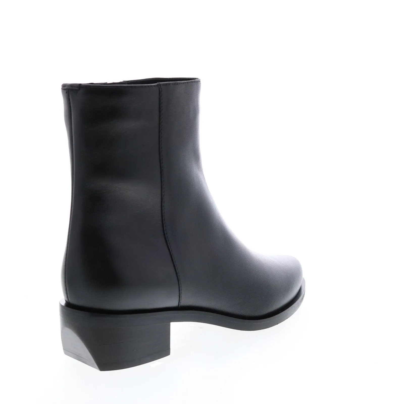 Aquatalia Gwenyth Calf 34L3560-BLK Womens Black Leather Zipper Ankle & Booties Boots