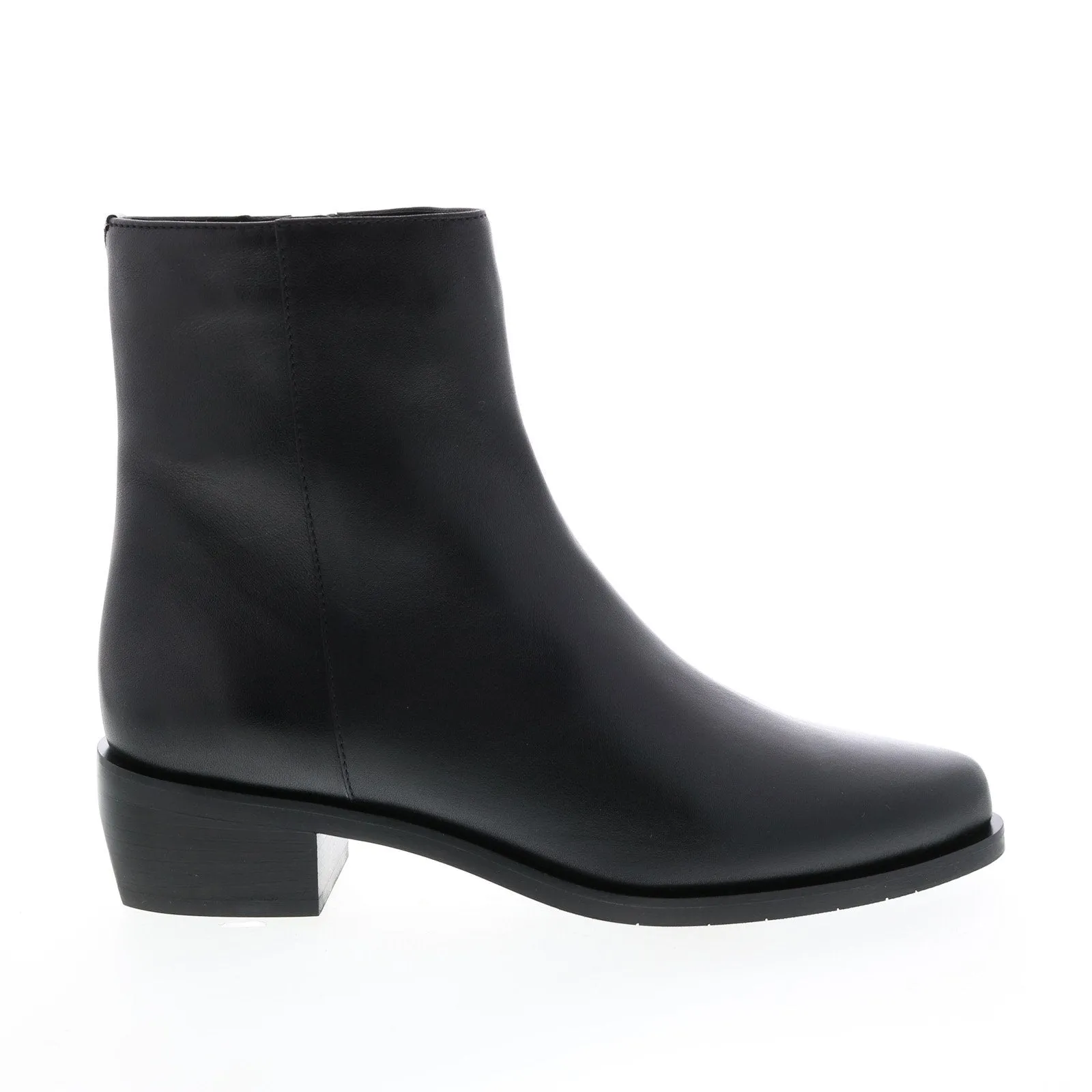 Aquatalia Gwenyth Calf 34L3560-BLK Womens Black Leather Zipper Ankle & Booties Boots