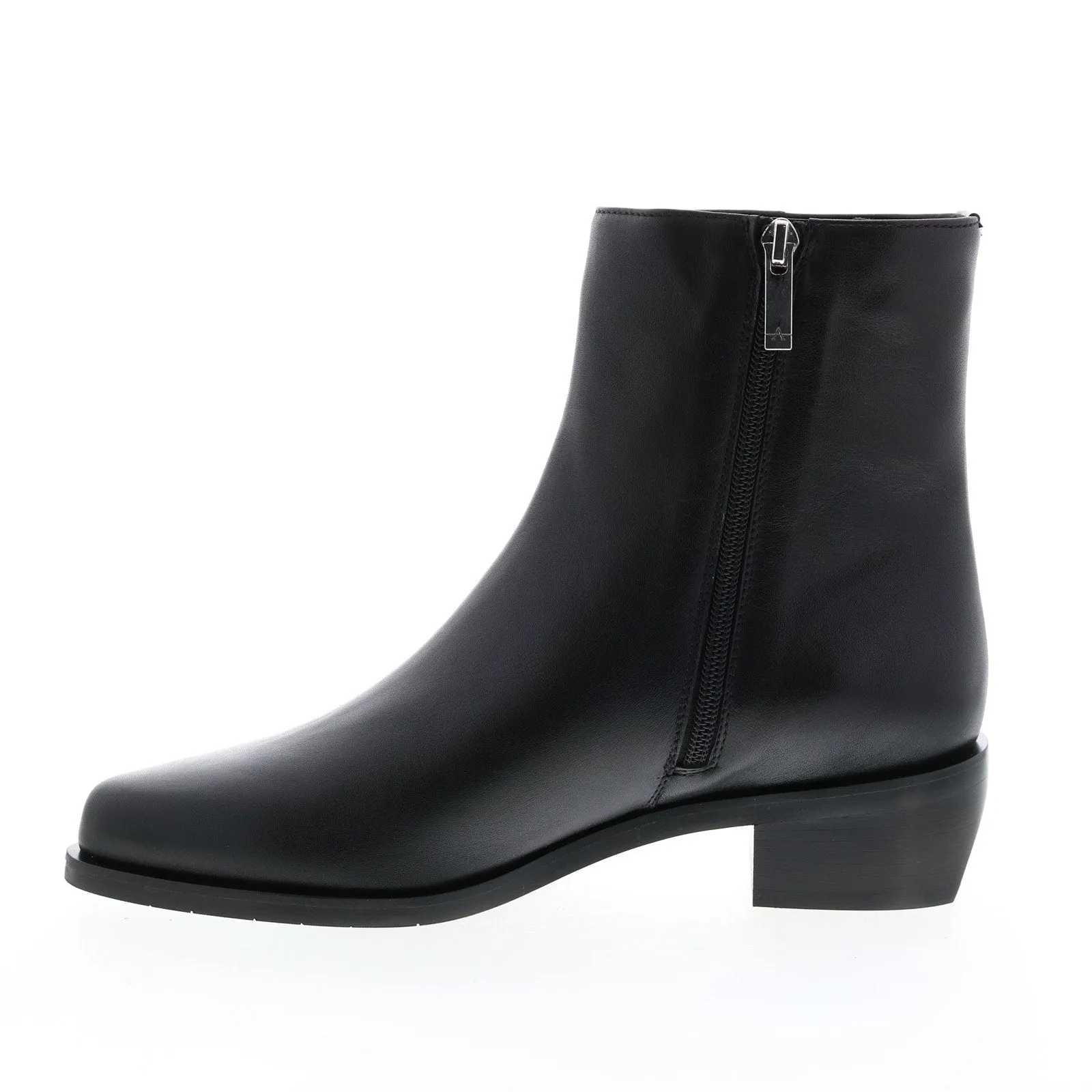 Aquatalia Gwenyth Calf 34L3560-BLK Womens Black Leather Zipper Ankle & Booties Boots