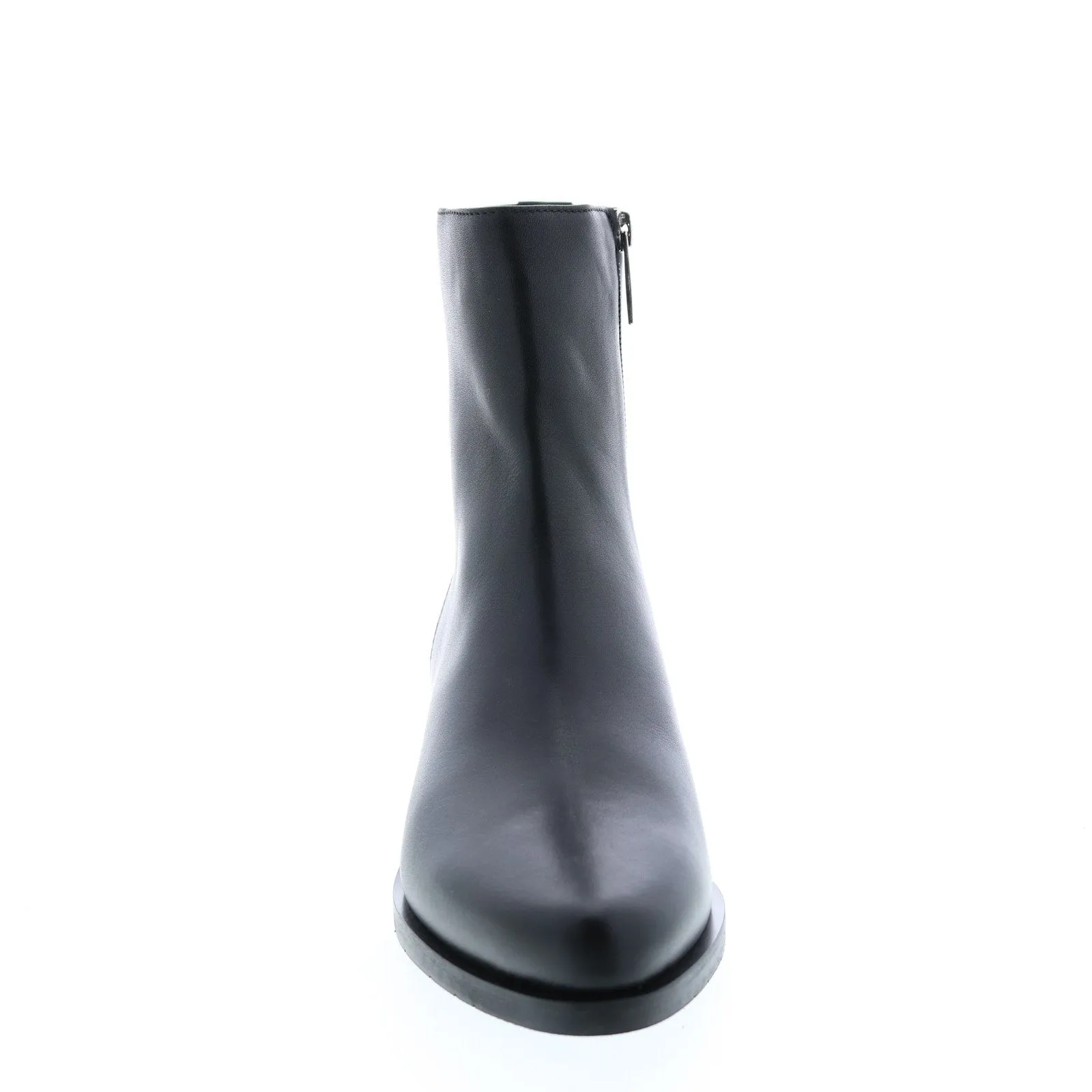 Aquatalia Gwenyth Calf 34L3560-BLK Womens Black Leather Zipper Ankle & Booties Boots