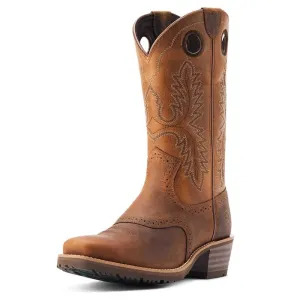Ariat Mens Hybrid Roughstock Square Toe Western Boots - Sorrel Crunch