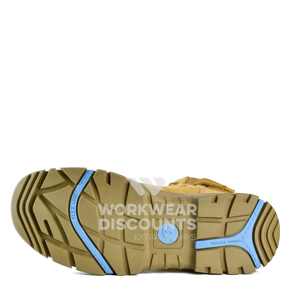 Bata Bazza Scuff Cap Mid Cut Zip Lace Safety Boots Wheat