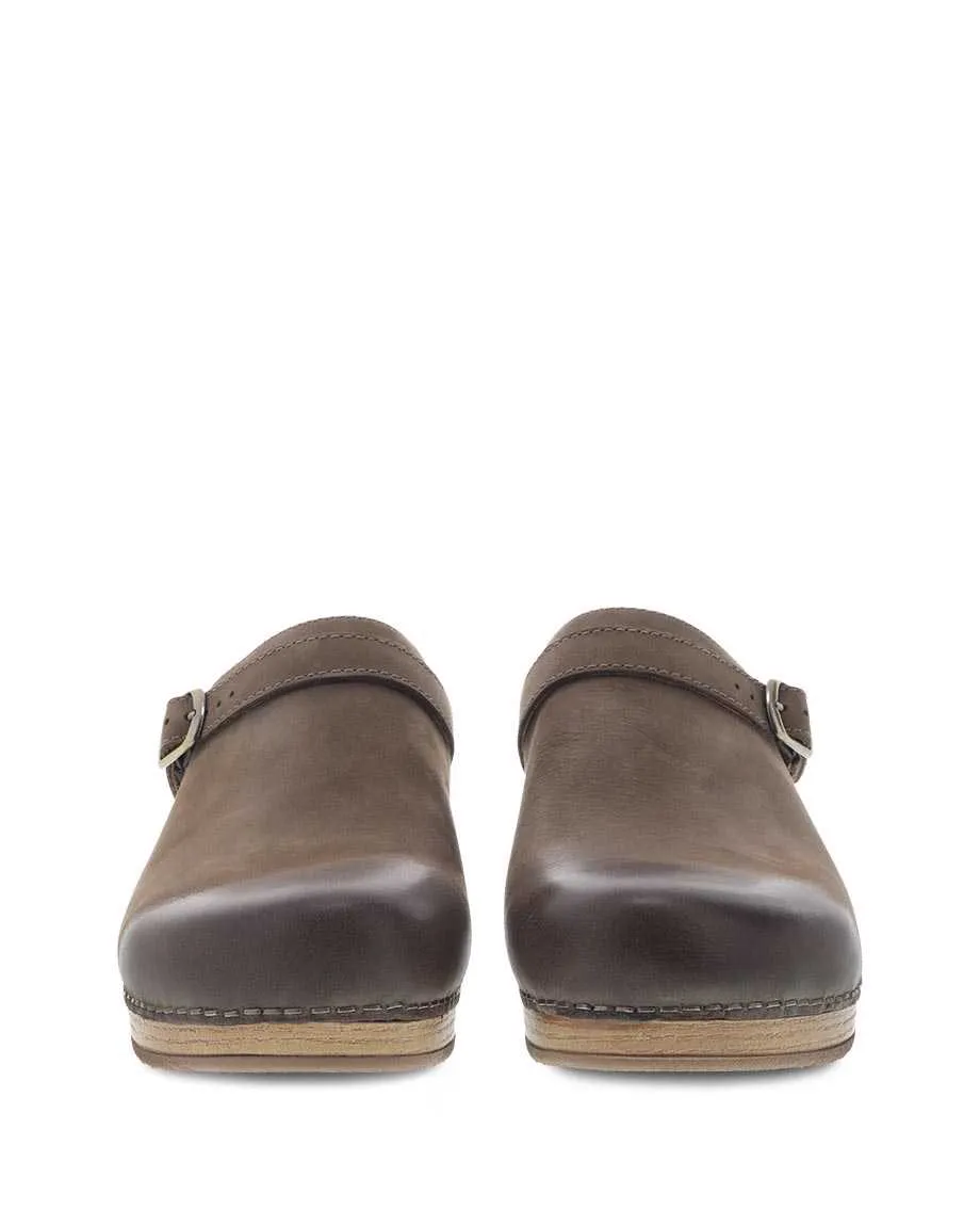 Berry Nubuck Convertible Mule in Mushroom