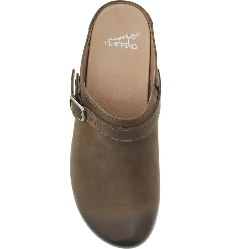 Berry Nubuck Convertible Mule in Mushroom