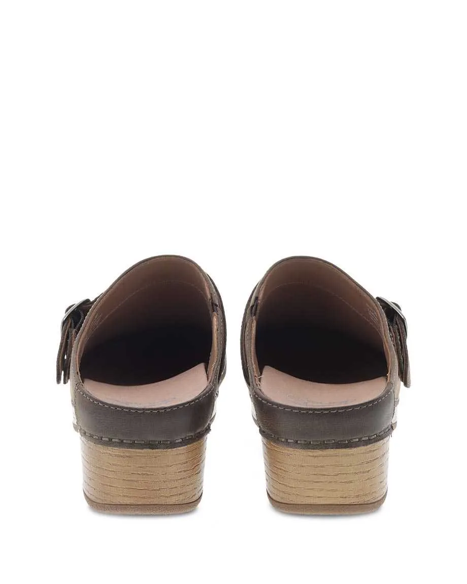 Berry Nubuck Convertible Mule in Mushroom