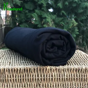Black Bamboo Cotton Stretch French Terry Fabric