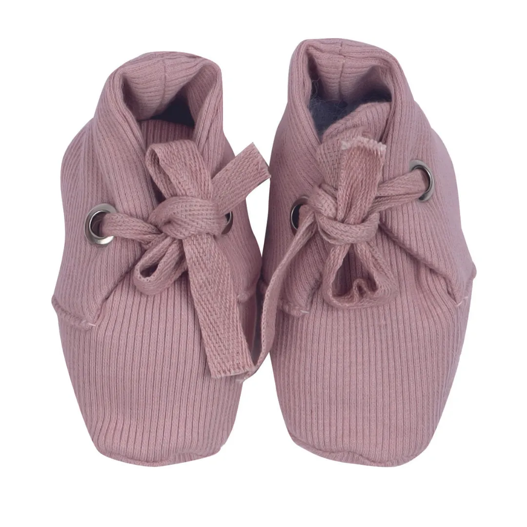 Blush Pink Organic Baby Booties