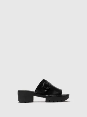 Buckle Mules EPLE519FLY BLACK