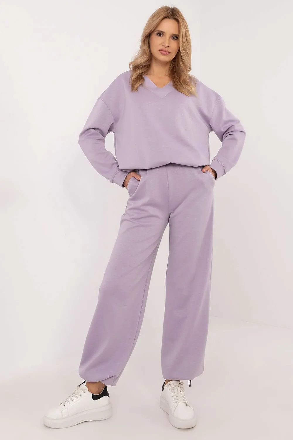 Casual long-sleeved sweatshirt and pants set