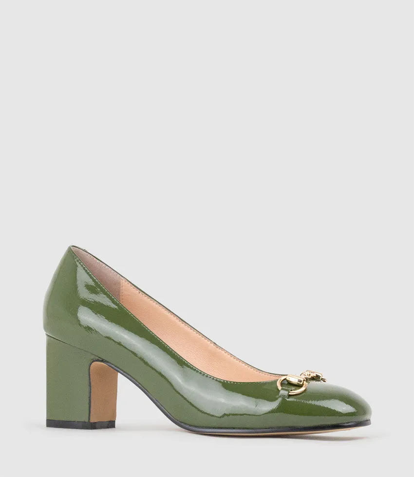 CHANELLE65 Pump with Trim in Grass Patent