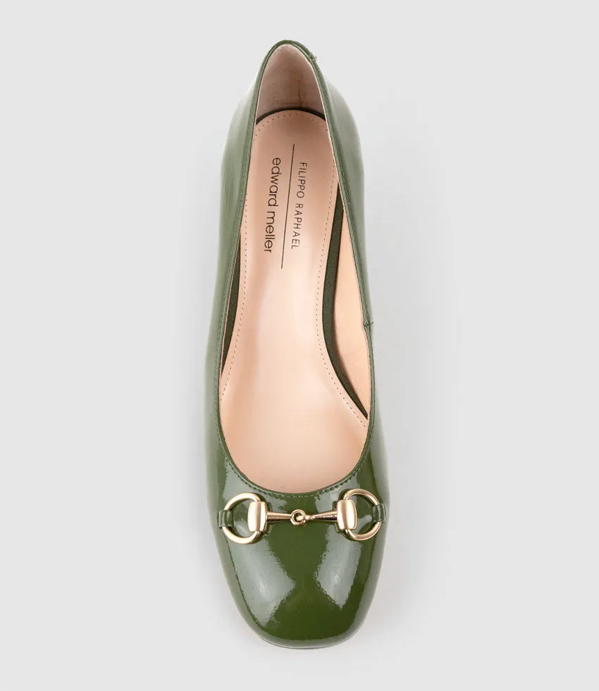 CHANELLE65 Pump with Trim in Grass Patent