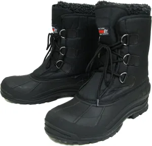 Climate X YC-6 Men's Winter Boots Cold Weather Waterproof Nylon Thermolite Insulated Hiking Warm Snow Shoes (6 D(M) US, Black)