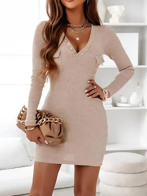 Cozy Seduction Long Sleeve Bodycon Mini Dress