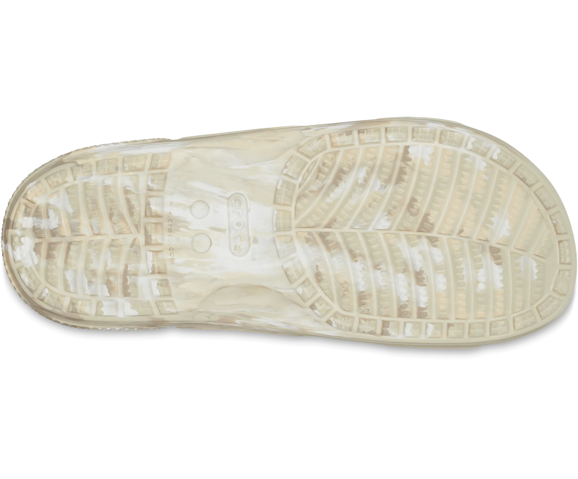 Crocs Unisex Classic Marbled Sandal - Bone