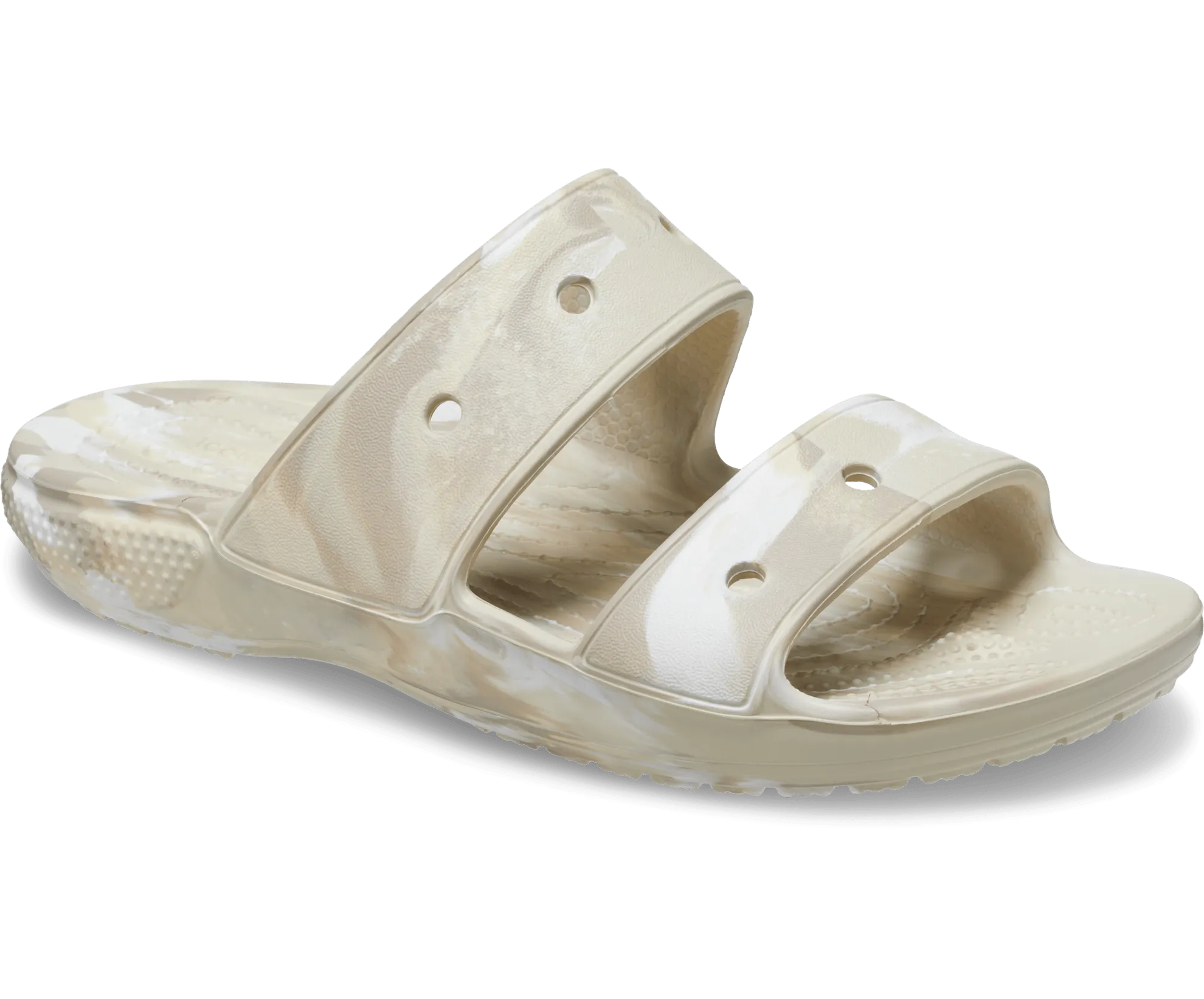 Crocs Unisex Classic Marbled Sandal - Bone