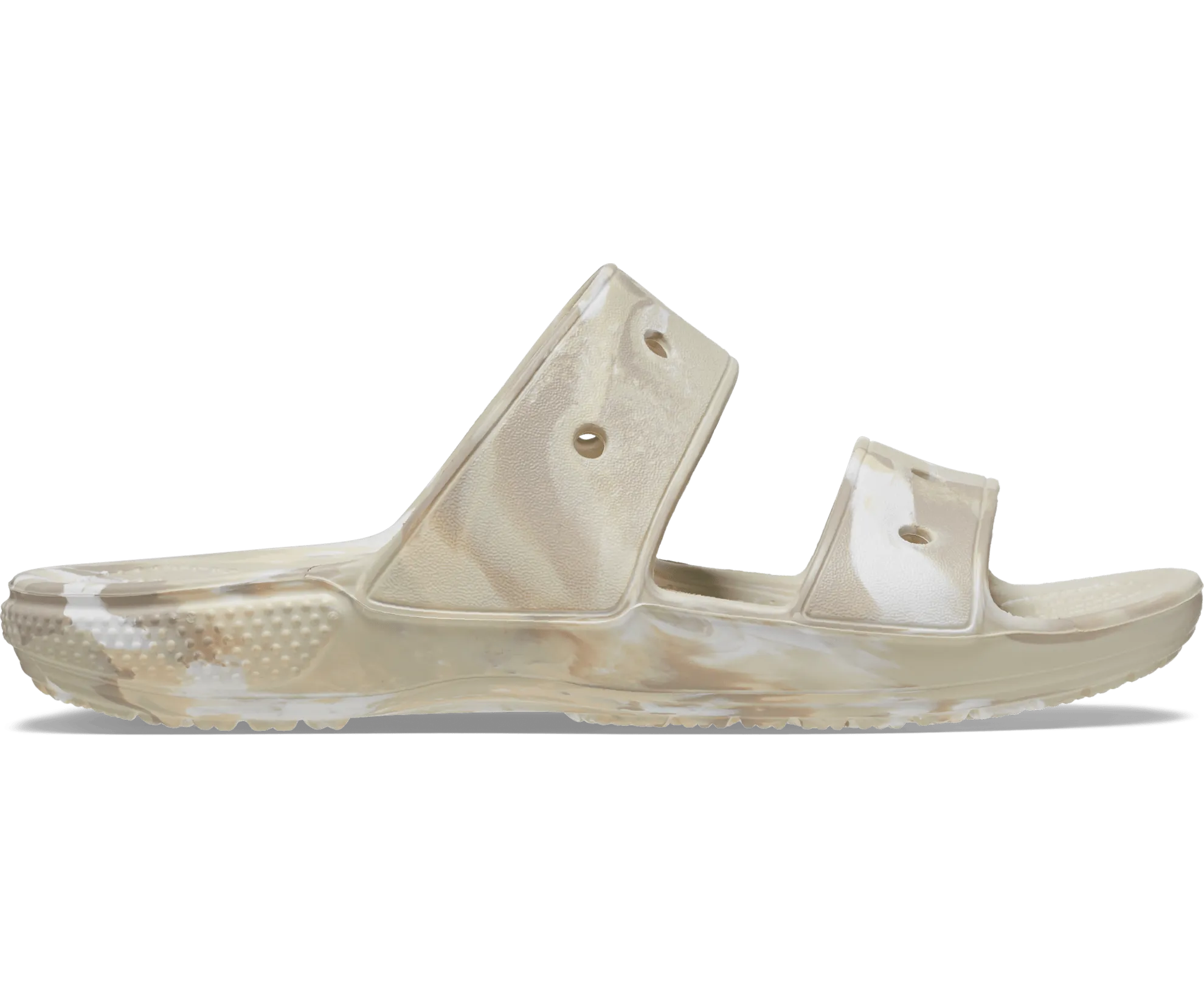 Crocs Unisex Classic Marbled Sandal - Bone
