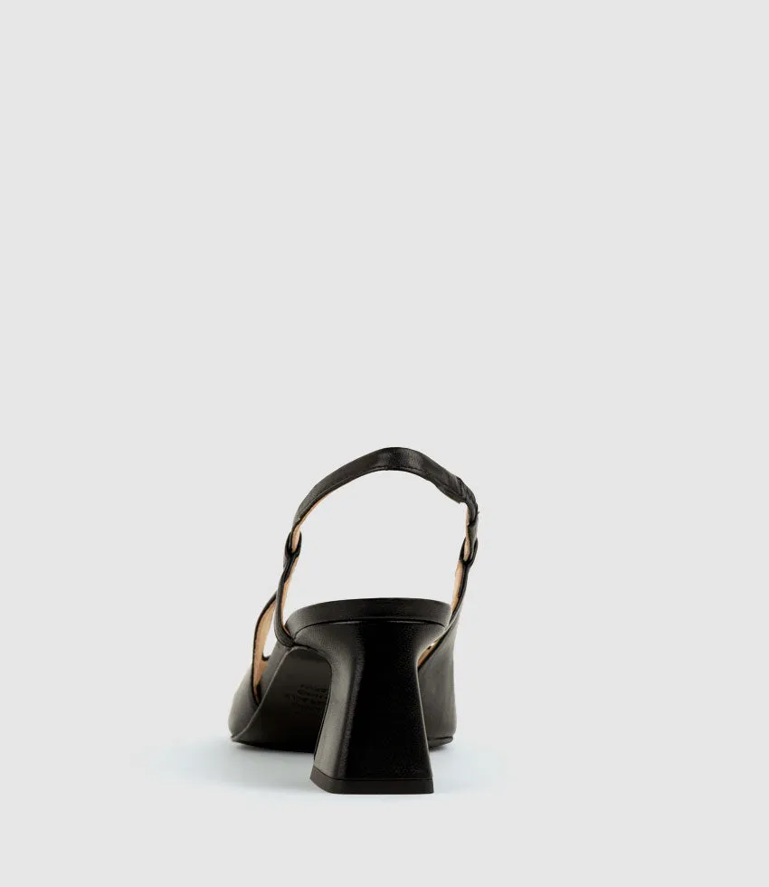 DORINDA70 Block Heel Slingback in Black