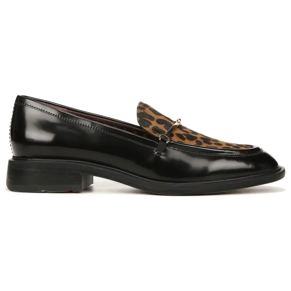 Eda3 Black Leopard Franco Sarto Loafer Flats