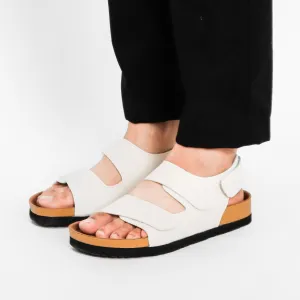 EVL Men's Closed Back Sandals - White