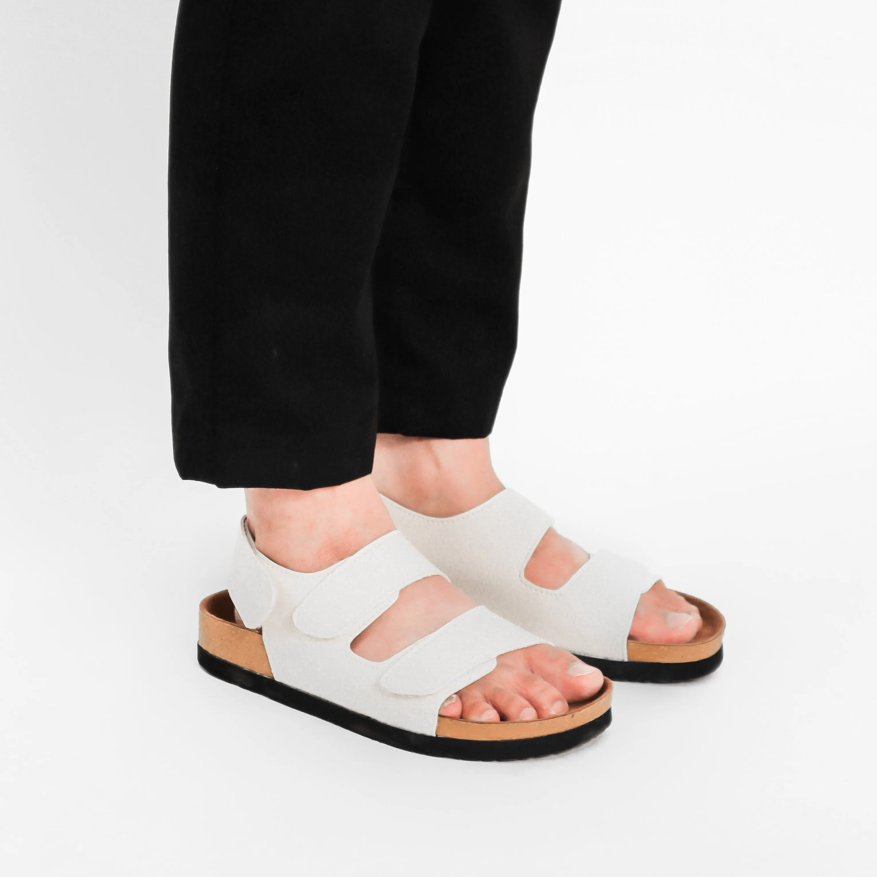 EVL Men's Closed Back Sandals - White