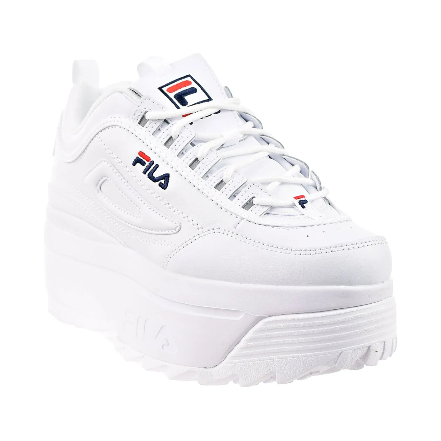 Fila Disruptor II Wedge Women's Shoes White-Navy-Red