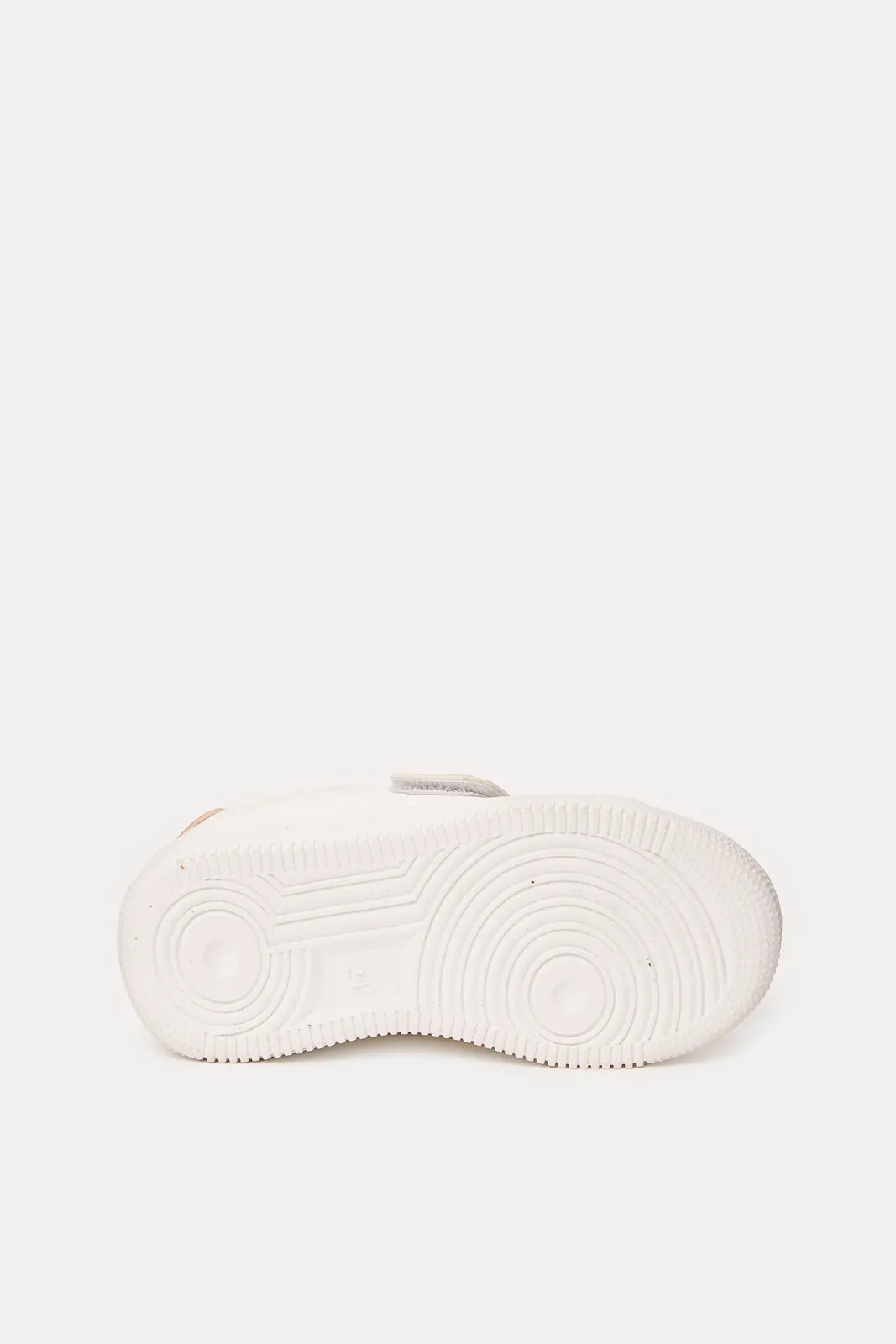 Girls White Velcro Sneakers