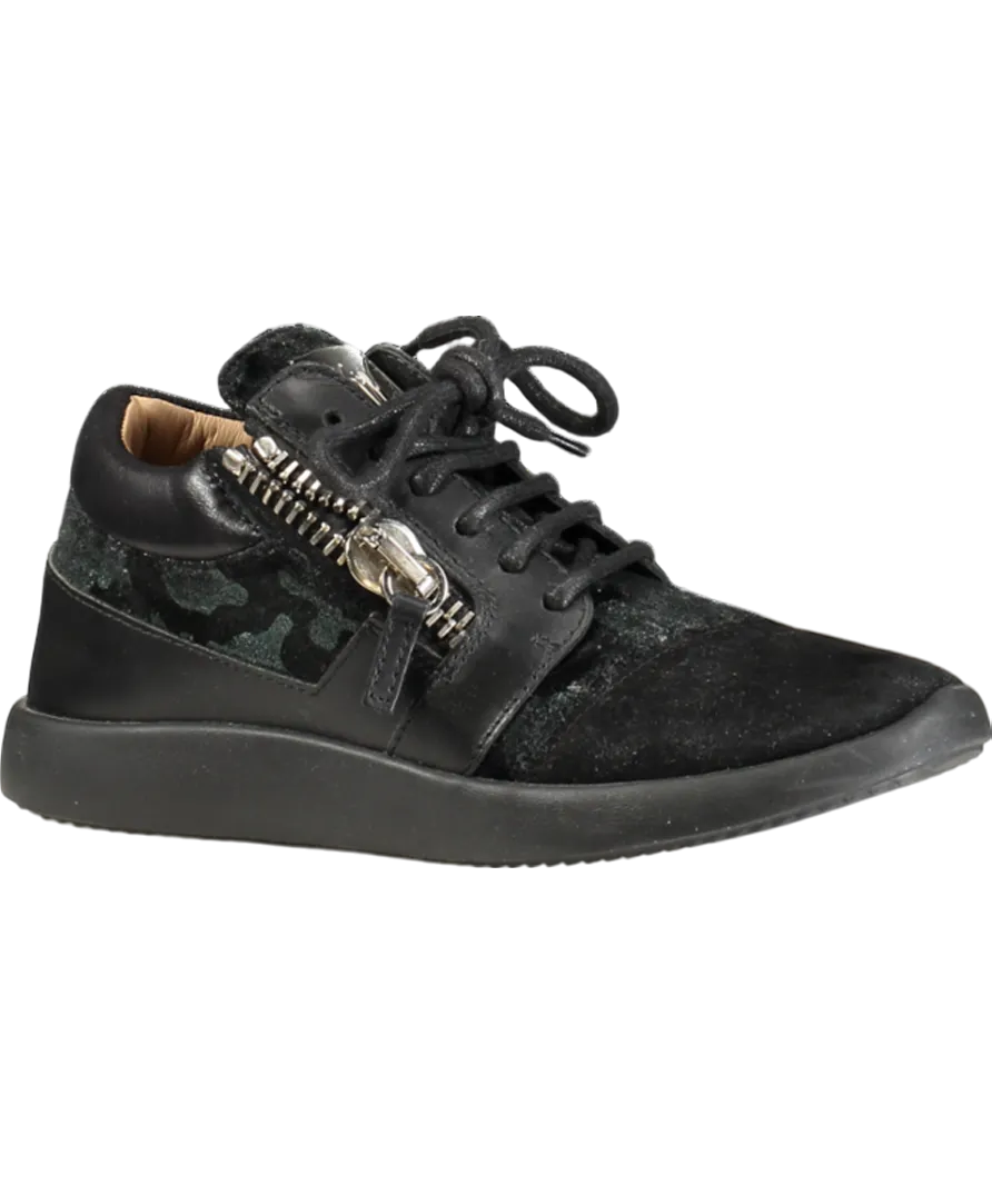 Guiseppe Zanotti Black Unisex High Top Trainer EU 36.5 UK 3.5