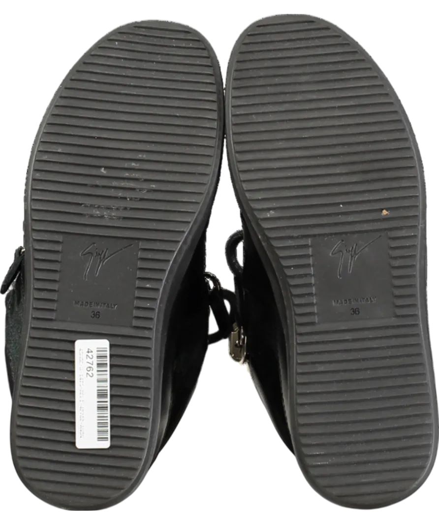 Guiseppe Zanotti Black Unisex High Top Trainer EU 36.5 UK 3.5