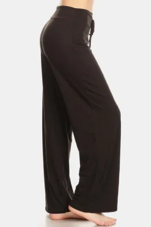 High-Waist Drawstring Wide-Leg Pants