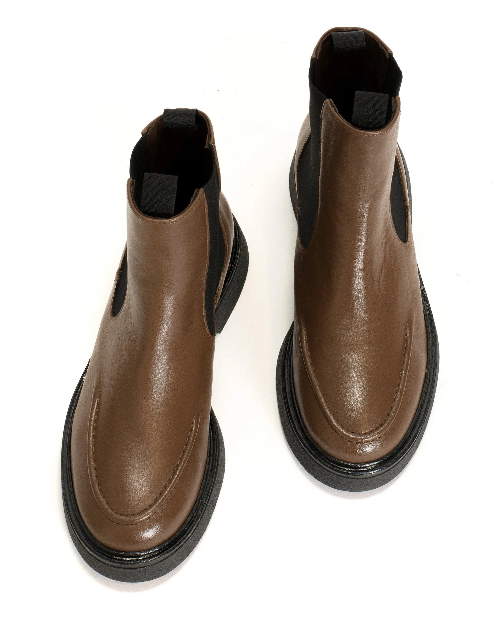 Kikie Soft calf Dark taupe & Black