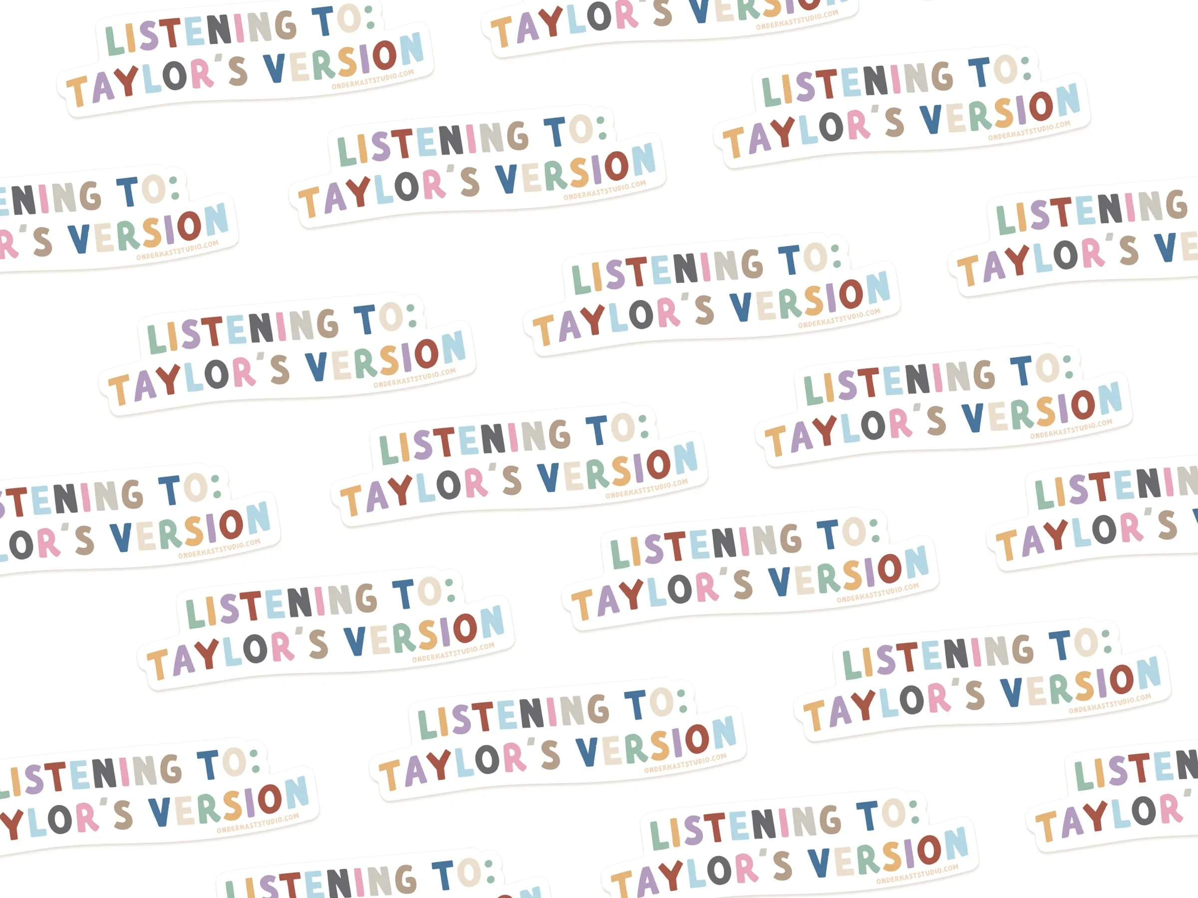 Listening To Taylors Version Sticker