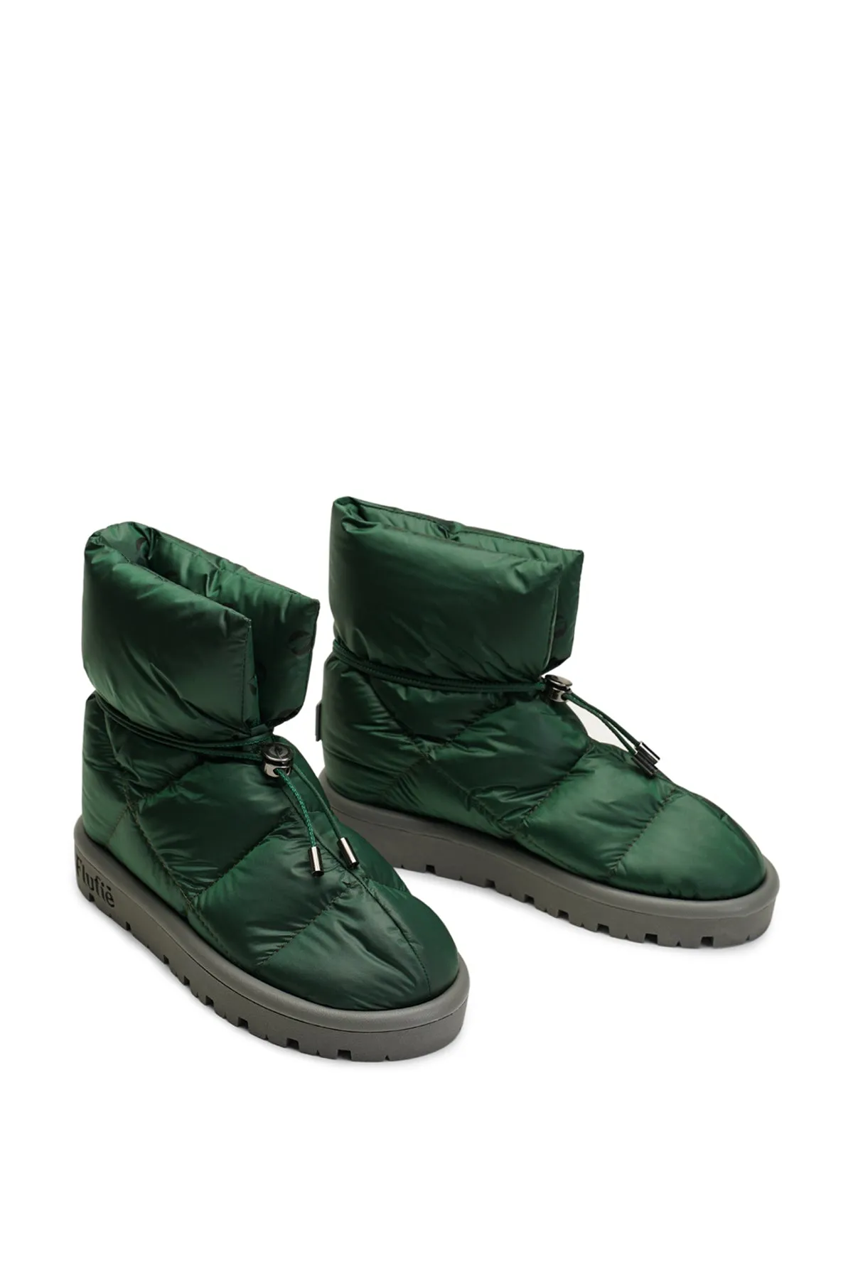 Metallic Green Pillow Boot