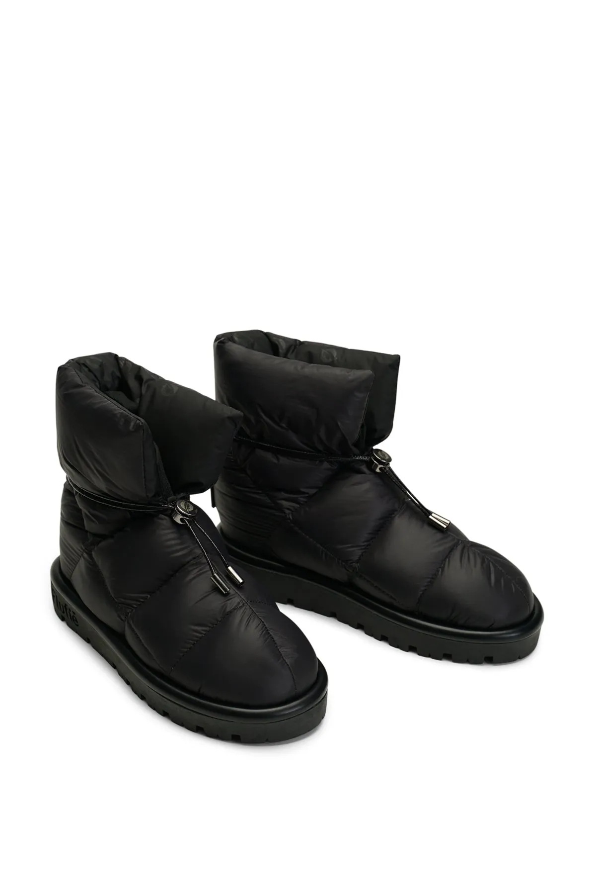 Metallic Jet Black Pillow Boot