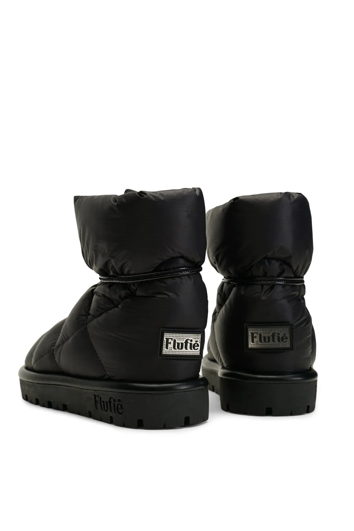 Metallic Jet Black Pillow Boot
