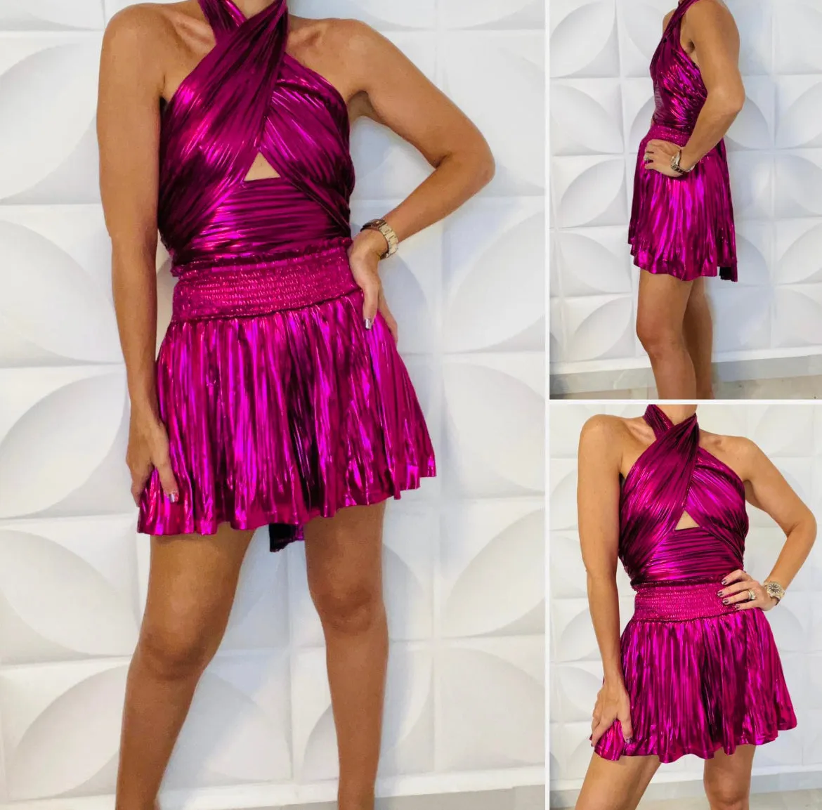 Metallic skort