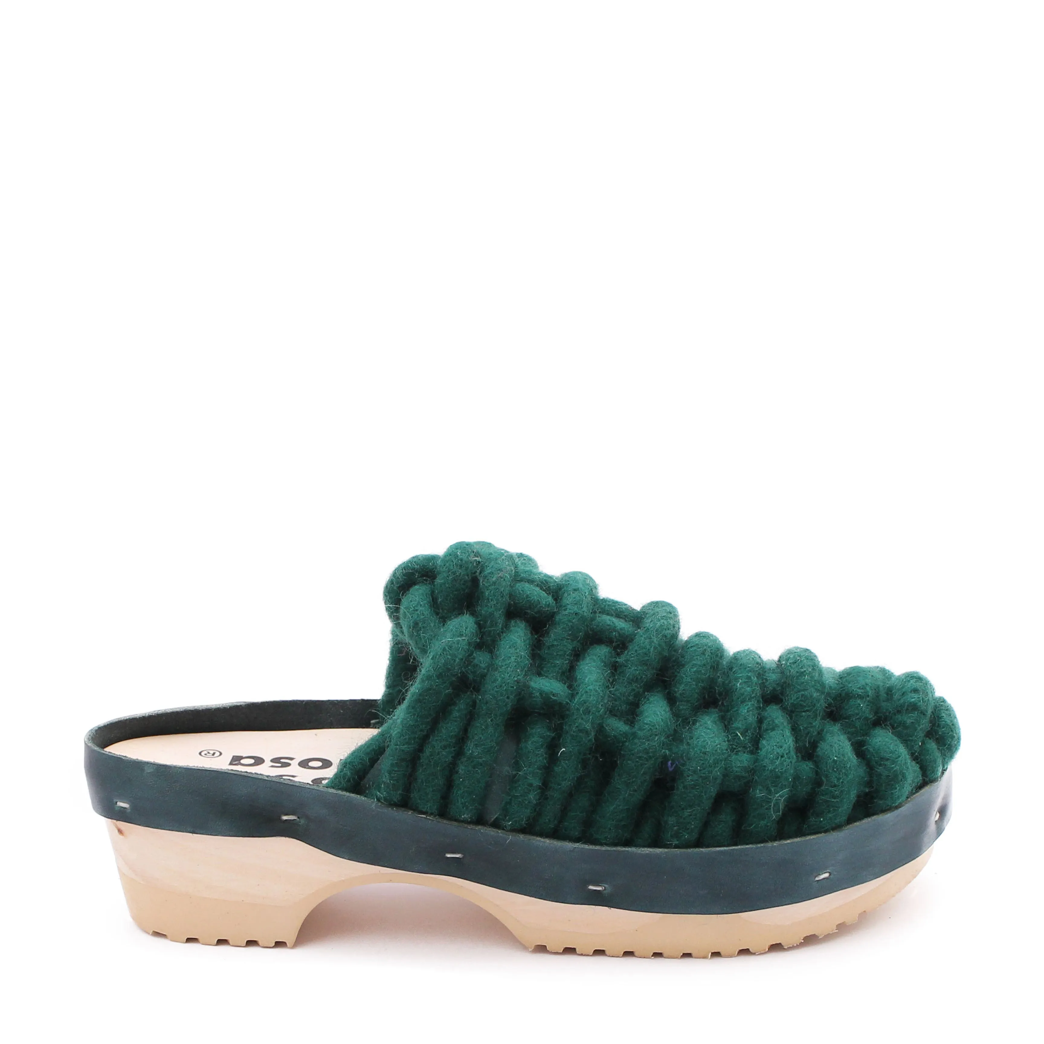 NET PANTO WOOL CLOG EMERALD