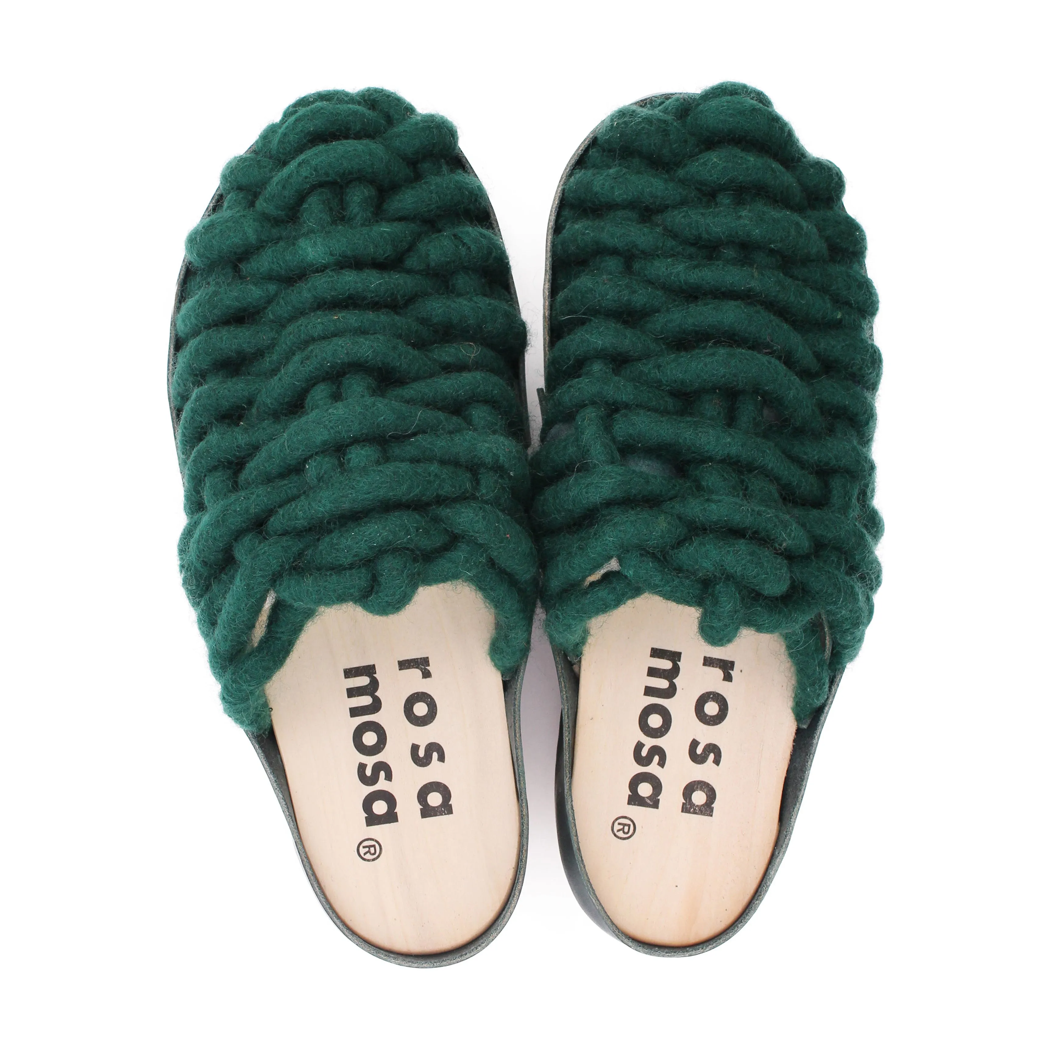 NET PANTO WOOL CLOG EMERALD