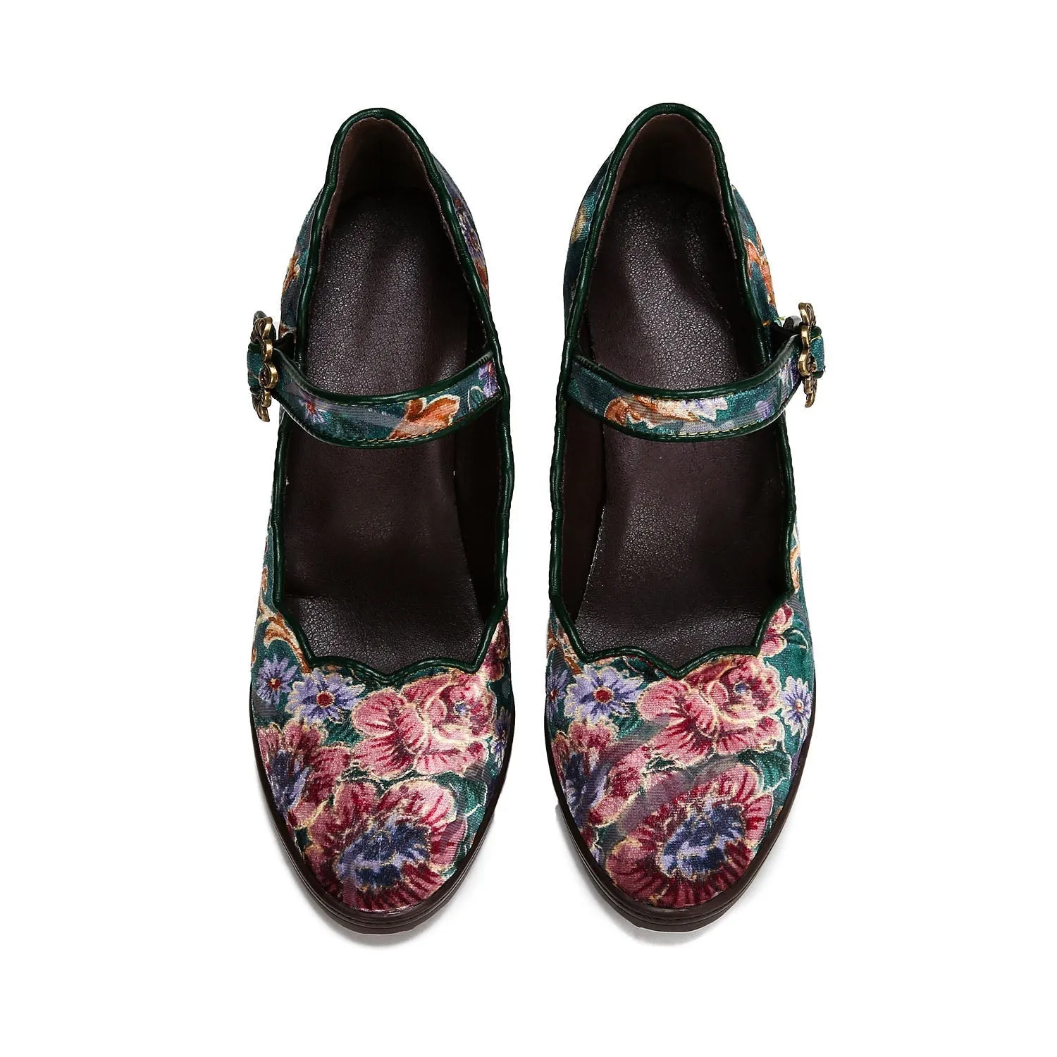 Retro Handmade Embroidered Pumps