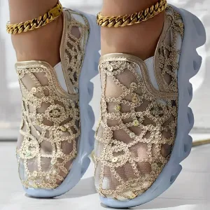 Summer Specials Summer Mesh Embroidery Loafers