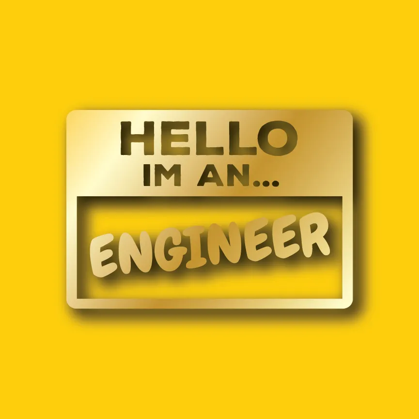 Vehicle Sticker: Engineer Hello