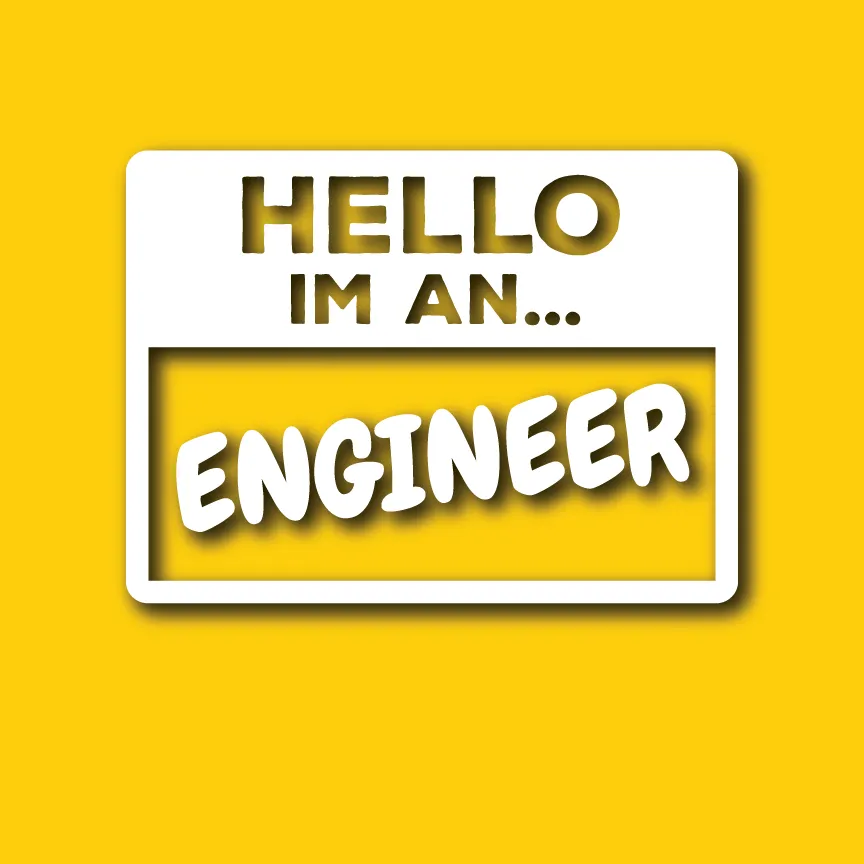 Vehicle Sticker: Engineer Hello