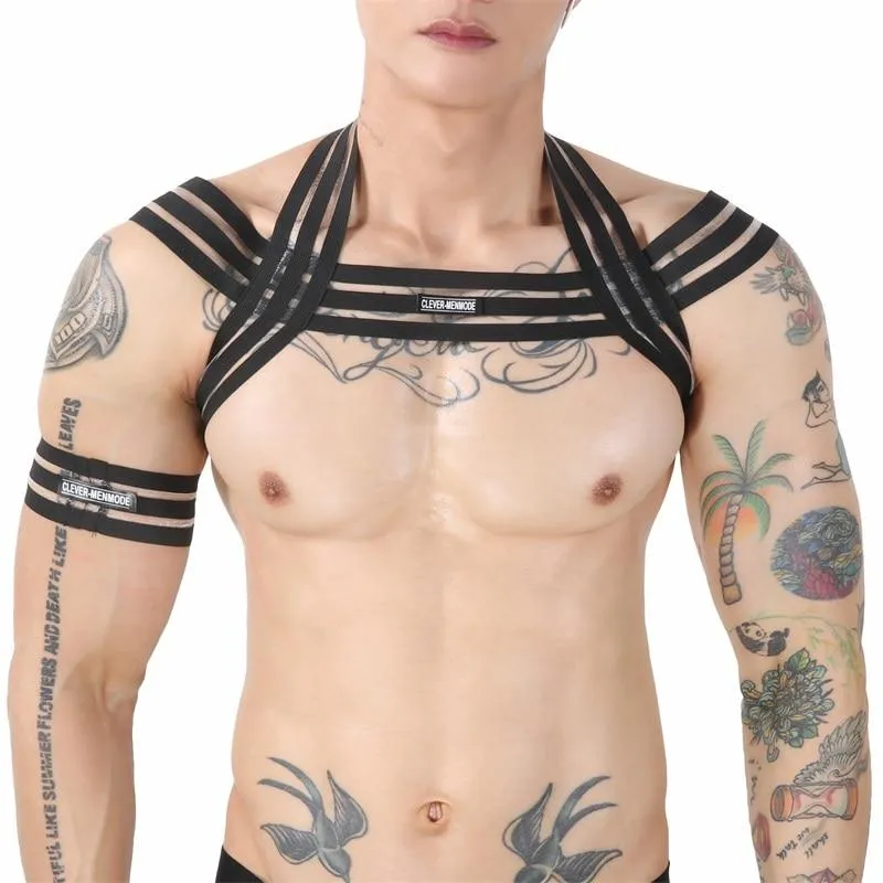 Waterfall Harness   Metallic Jock Briefs