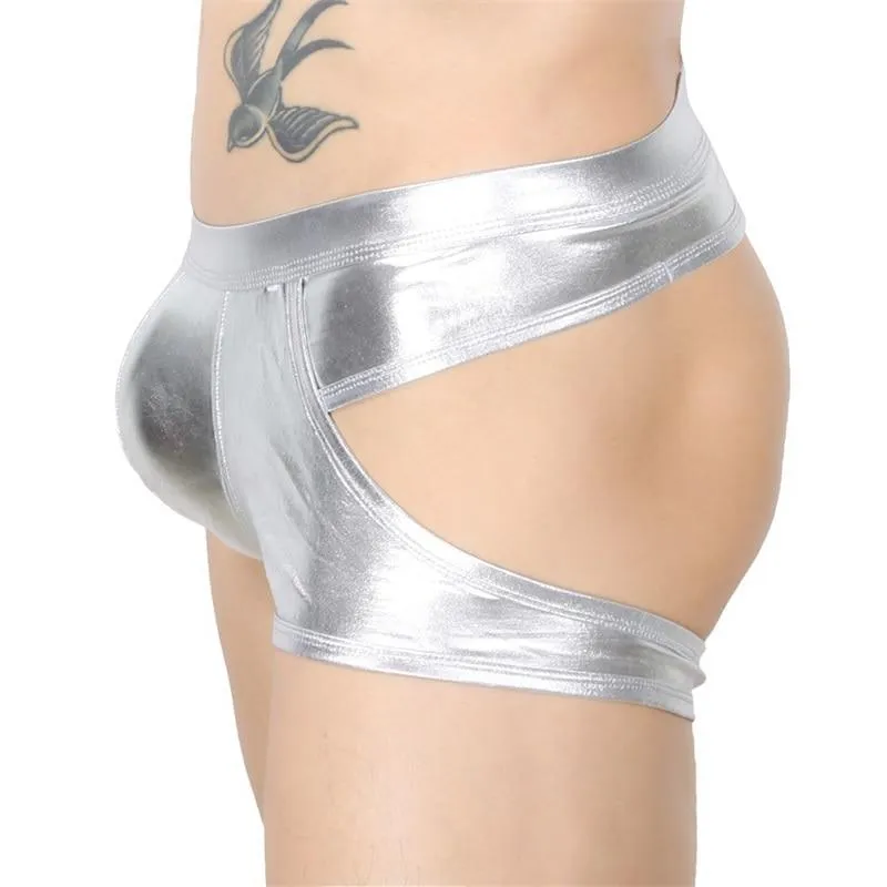 Waterfall Harness   Metallic Jock Briefs